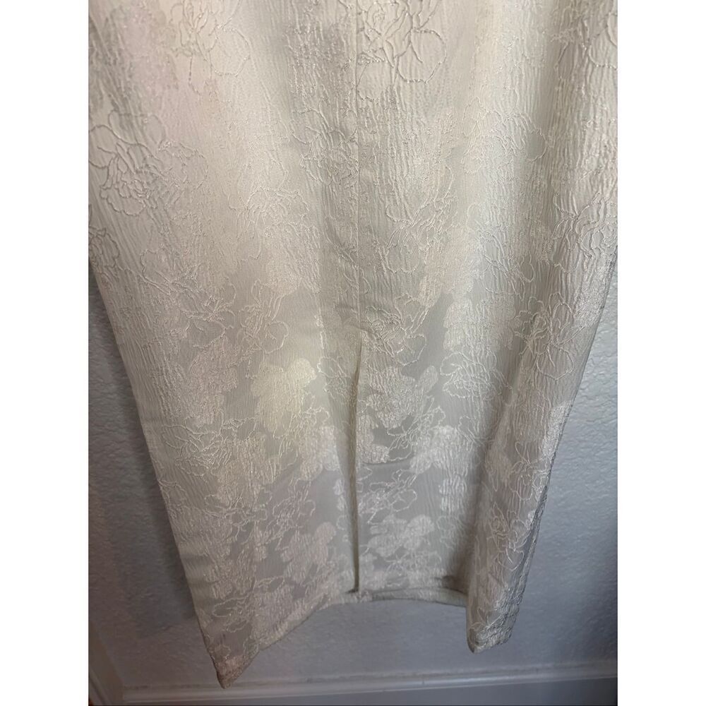 Petal & Pup Avah Strapless Floral Midi Dress in White Size S - Picture 9 of 12